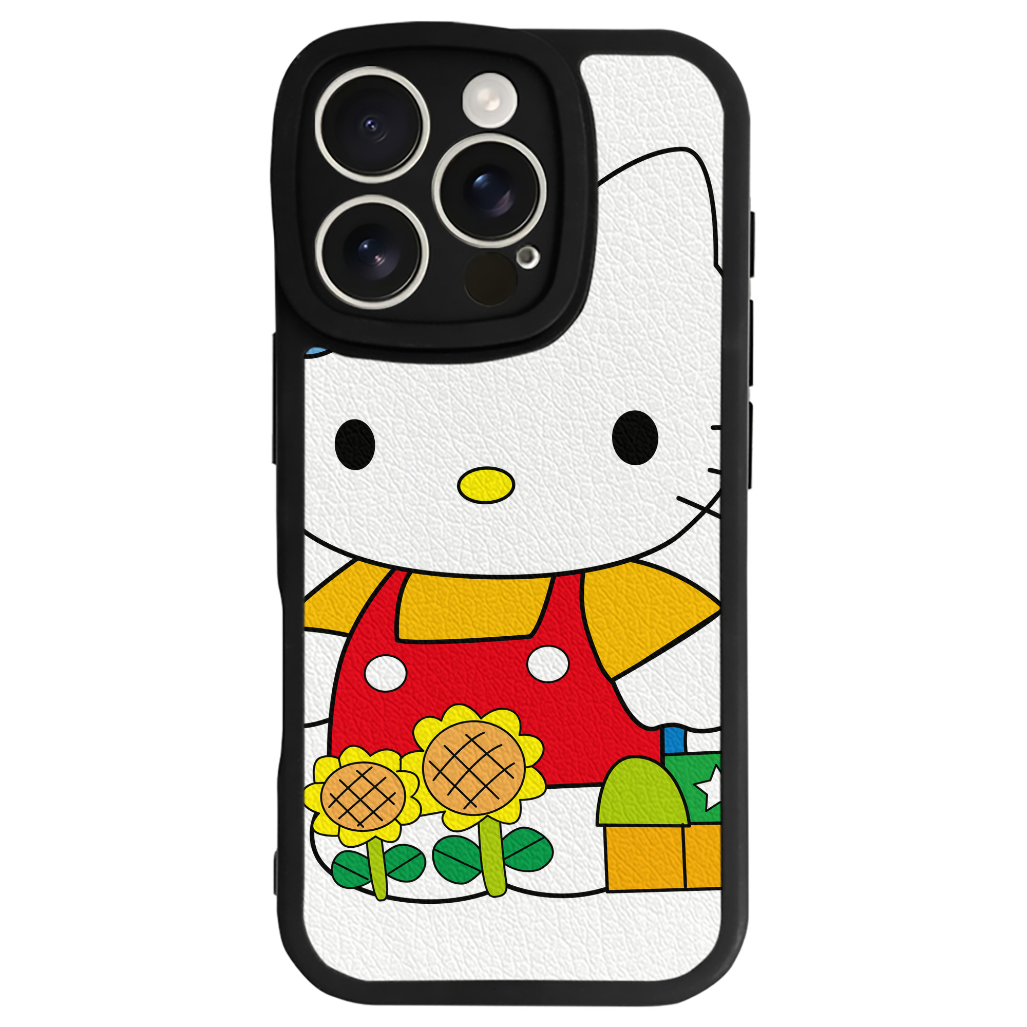（画像用） Hello Kitty ハローキティ 【iPhone 16シリーズ対応】シリコンスマホケース（レザー調） 材質：シリコン